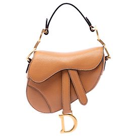 Borsa Saddle Dior in micro pelle di capra marrone Marrone