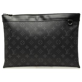 Louis Vuitton Black Monogram Eclipse Discovery Pochette GM Preto