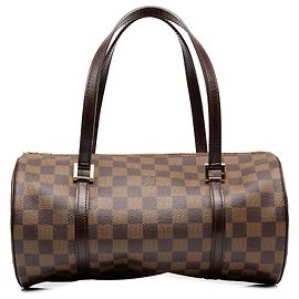 Louis Vuitton Brown Damier Ebene Papillon 30 Marrone