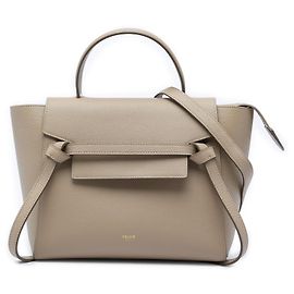 Céline Sac ceinture Celine en cuir de veau grainé Micro Beige Beige