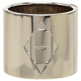 Hermès H Diamant Schalring, palladiumplatiert silberfarben Silber