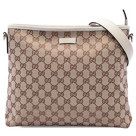 Borsa a tracolla Gucci in tela GG beige Beige