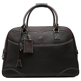 Salvatore Ferragamo Borsa da viaggio Ferragamo Brown Maserati in vitello Marrone Marrone scuro