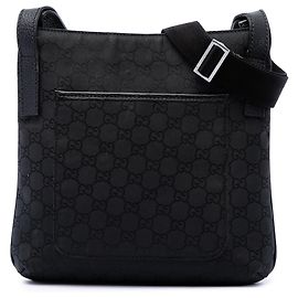 Bolsa tiracolo Gucci em canvas GG preto Preto