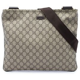 Bolsa Tiracolo Gucci Beige GG Supreme Bege