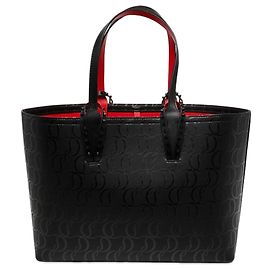 Christian Louboutin Black Large Calfskin Monogram Cabata Tote Black