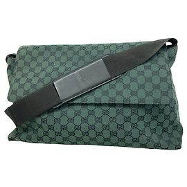 Bolsa de Ombro Gucci GG Canvas Verde