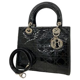 Bolsa Christian Dior Cannage Lady Preto