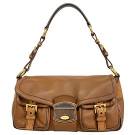 Prada Schultertasche aus braunem Leder Braun