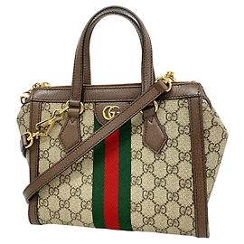 Borsa a mano Gucci Ophidia 547551 Brown Marrone