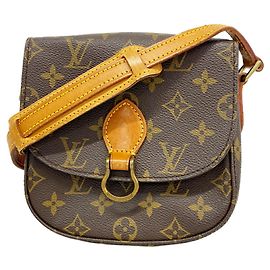 Bolso de hombro Louis Vuitton Monogram Mini Saint Cloud Castaño