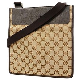 Sac à épaule Gucci GG Canvas Marron Beige