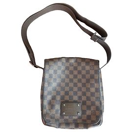 Louis Vuitton Damier Ebene Shoulder Bag Brown