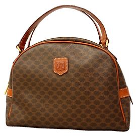 Céline Bolsa Celine Macadam Brown para mulheres Marrom