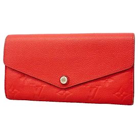 Cartera larga Sarah Louis Vuitton Monogram Empreinte Naranja