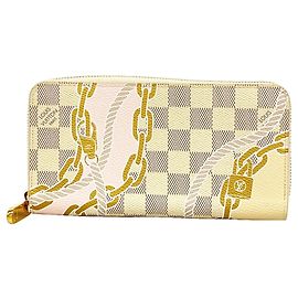 Louis Vuitton Damier Azur Nautical Zippy Wallet Weiß