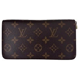 Louis Vuitton Monogram Zip-Around Wallet Brown