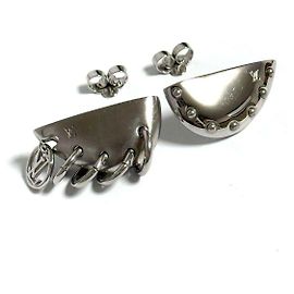 Boucles d'oreilles Louis Vuitton Bionic Argenté Métallisé