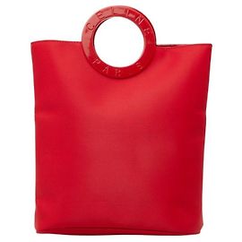 Céline Mini borsa in nylon con manico circolare Celine Rosso