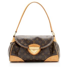 Borsa a tracolla Louis Vuitton Monogram Canvas Beverly MM Marrone