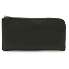 Hermès Portefeuille long Hermes Remix Combine Duo L-Zip en cuir gris Gris