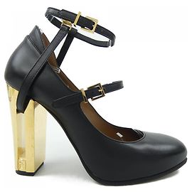 Décolleté Fendi in pelle nera Nero