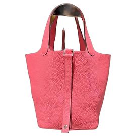 Hermès Picotin Lock 18 Pink Leather Handbag Pink