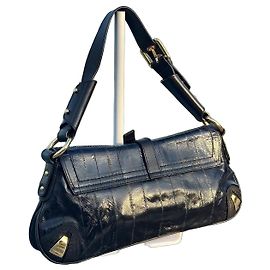 Dolce & Gabbana Black Patent Leather Shoulder Bag Black