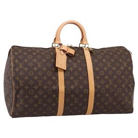 LOUIS VUITTON Monogram Keepall 55 Boston Bag M41424 LV Auth 206444SM Monogram