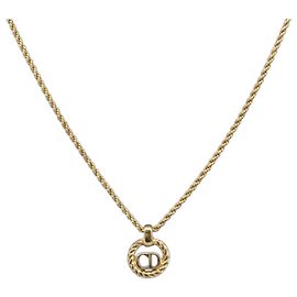 Collana Christian Dior metallo Gold Auth 205492 D'oro