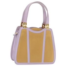Sac à main FENDI en cuir violet ton or Auth BA16086 Autre Violet