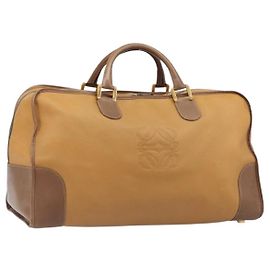 Bolso Boston LOEWE de cuero beige dorado auténtico bs37201 Beige Dorado