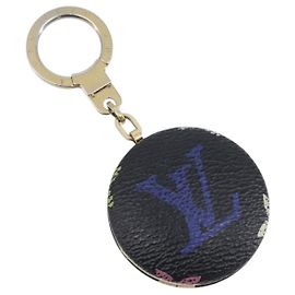 LOUIS VUITTON Monogram Multicolor Astropill Key Holder M51912 LV Auth 206010 Black