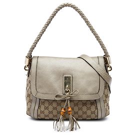 Bolso de solapa Gucci GG Canvas Bella Beige Beige