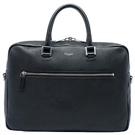 Autre Marque Bolso de negocios de piel negro Saint Laurent Negro