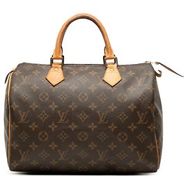 Bolso Boston Louis Vuitton Monogram Speedy 30 Marrón Castaño