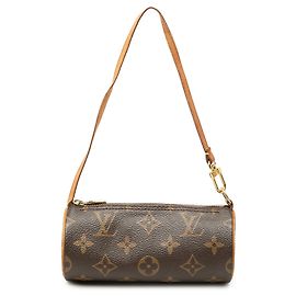 Brown Louis Vuitton Monogram Papillon Pochette Handbag Brown