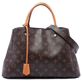 Bolsa Louis Vuitton Monogram Montaigne MM Castanha Marrom