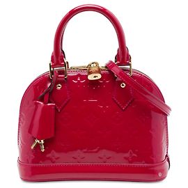 Pink Louis Vuitton Monogram Vernis Alma BB Satchel Pink