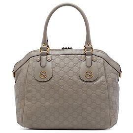 Bolsa Scarlett Satchel Gucci Medium Guccissima Cinza Cinza