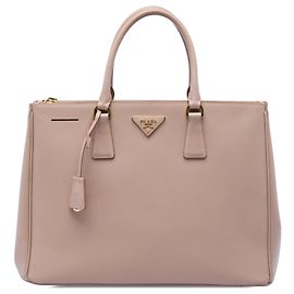 Borsa Prada Large Saffiano Lux Galleria Double Zip Rosa Rosa