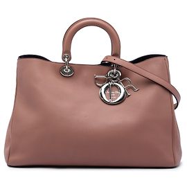 mala Diorissimo Dior Large em pele de vitela rosa Rosa
