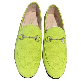 Mocasines Gucci de lona monograma GG Verde