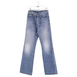 Autre Marque Saint Laurent Wide Leg Jeans Blau Baumwolle Blau
