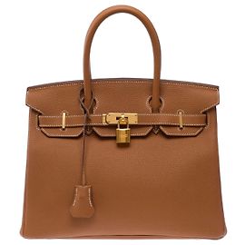 Hermès Bolsa HERMES Birkin 30 em Couro Dourado - 104003 Dourado