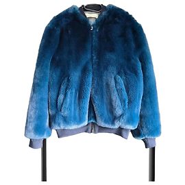 Golden Goose Deluxe Brand Kunstpelz-Bomberjacke Blau Blau