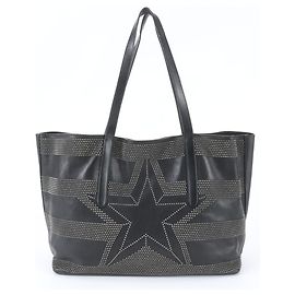 Jimmy Choo Studded Star Leather Tote Bag Black