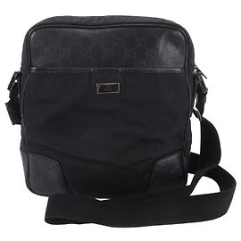 Bolsa de Ombro em Couro Gucci Guccissima Preto