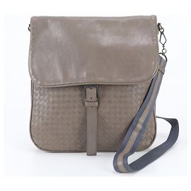 Borsa a tracolla Bottega Veneta in pelle Intrecciato Marrone