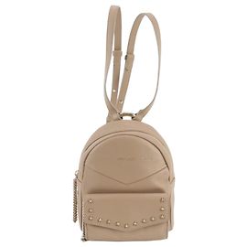 Jimmy Choo Cathy Star Studded Leder-Rucksack Beige